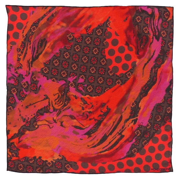 Silk Pocket Square - Stourhead Orange Brown