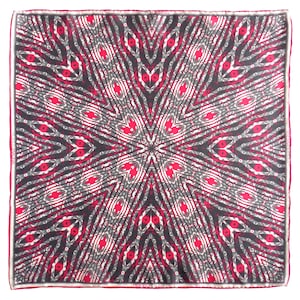 Silk Pocket Square - McKenzie Red & Black