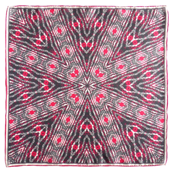 Silk Pocket Square - McKenzie Red & Black