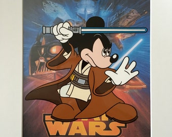 Hand Drawn & Hand Painted Cel X-Wing Pilot Star Wars Disney Mickey Mouse  Production Art Collectibles roomburgh.nl