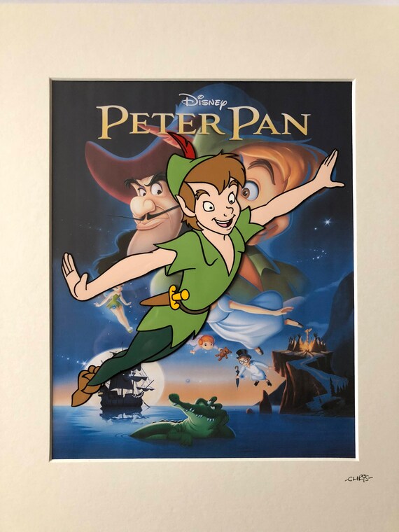 Disney Peter Pan Von Hand Gezeichnet Und Von Hand Bemalt Etsy