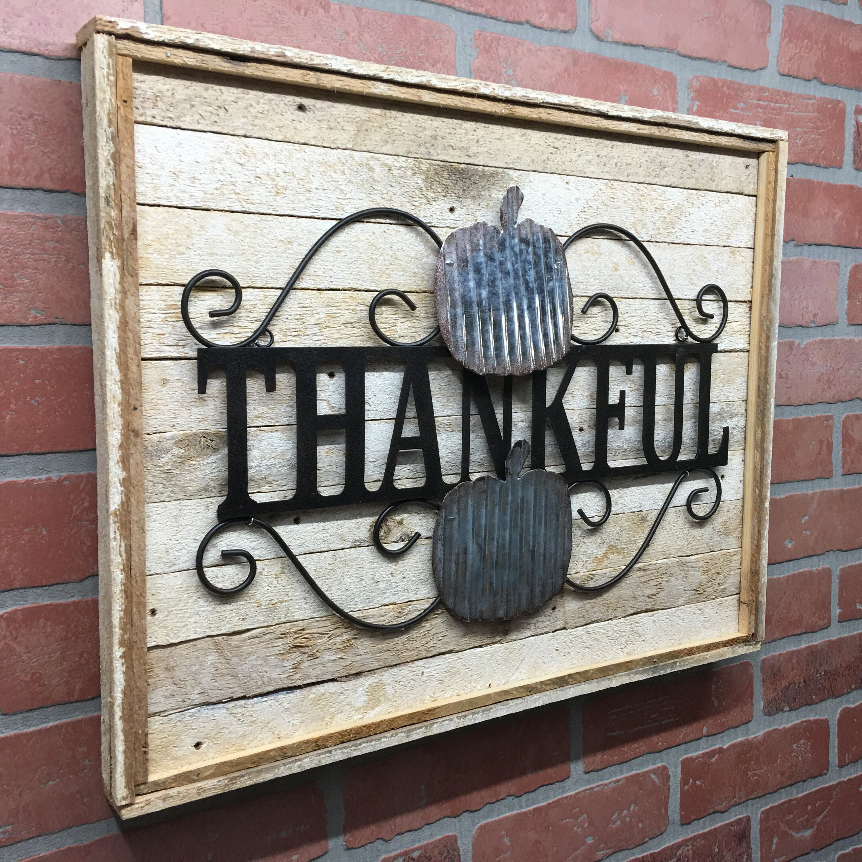 Rustic Metal Thankful Wall Decor Thankful Wall Art Thankful | Etsy