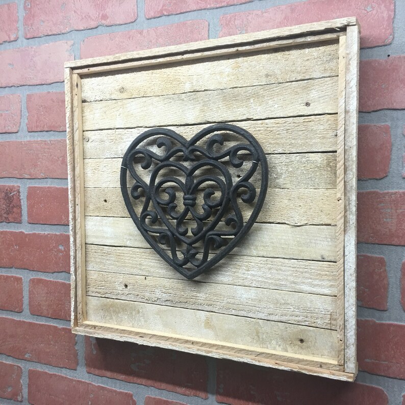 Valentine S Day Rustic Metal Heart Wall Decor Casted Iron Housewarming Gift Farmhouse