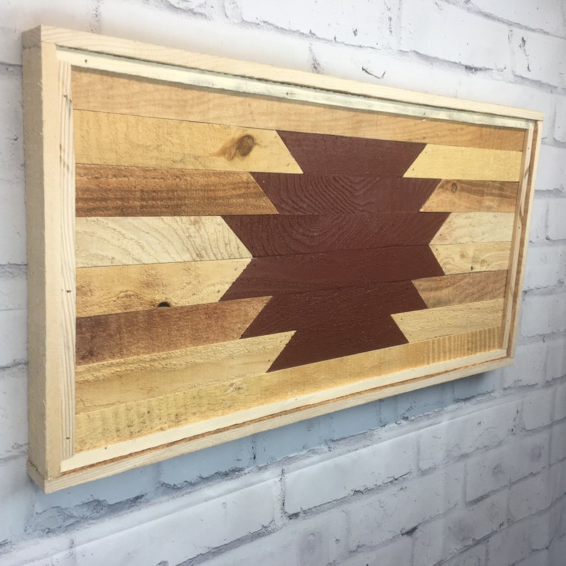Rustic Aztec Southwest Wood Wall Decor Etsy