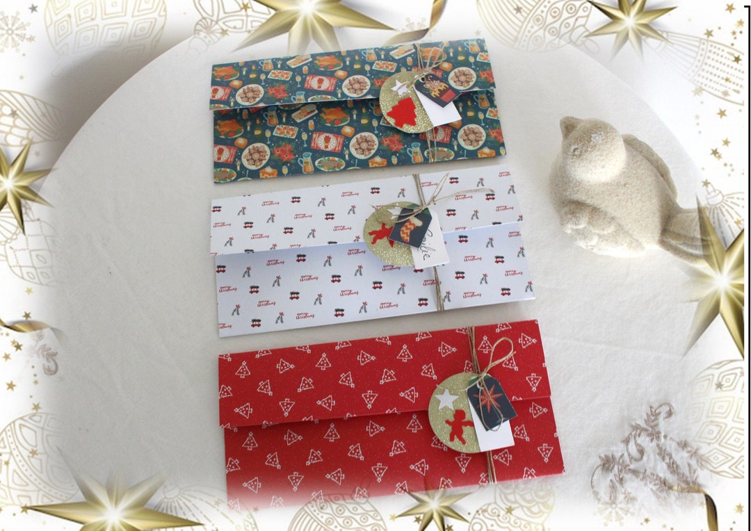 48 Pochette Cadeau Mini Kraft Noël + 48 Autocollants Joyeux Noël – Sachets Pour Bonbons, Bijoux, Petits Cadeaux, Ambiance Festive Père Noël & Renne