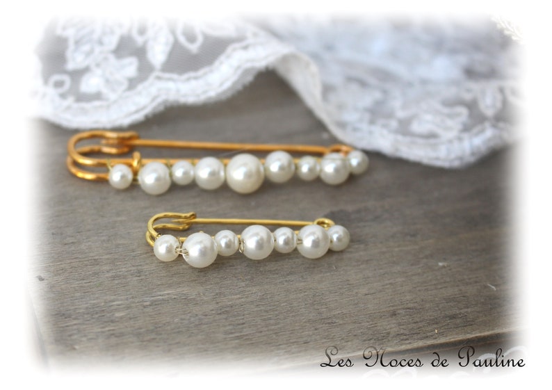 Ivory pearl train attachment, MM wedding, wedding brooch Wedding dress brooch, train lift, pearl brooch, fast shipping image 9