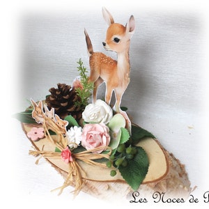 Biche centerpiece for Baptism, birthday, forest animal theme image 2