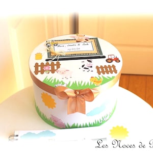 Farm Animals Theme Baptism Urn, Personalized Urn