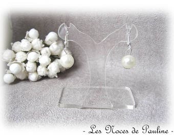 Léa pearly ivory pearl earrings