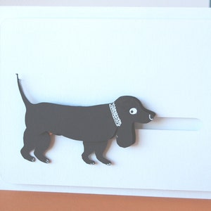 Tarjeta de felicitación con dachshund a pie, envío gratis