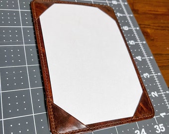 XL LEATHER JOTTER - Tarjetero de bolsillo de cuero de plena flor - Tarjetas de índice 4x6, Padfolio de bolsillo, Bloc de notas de notas de campo - Ideal para ejecutivos