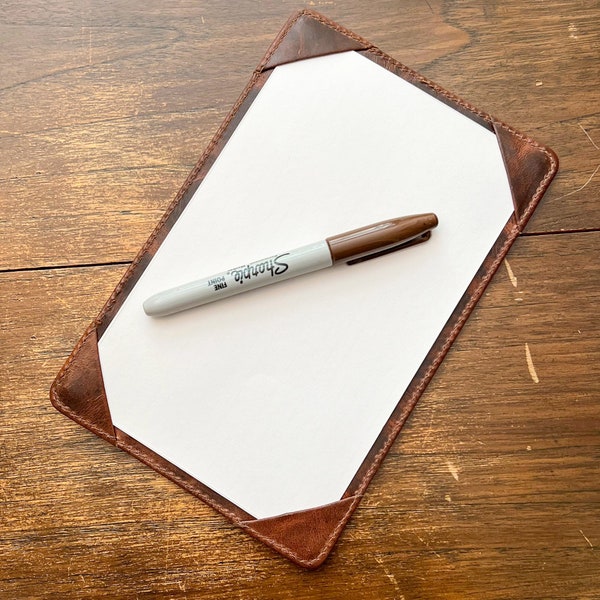 Index Card Jotter Leather Etsy