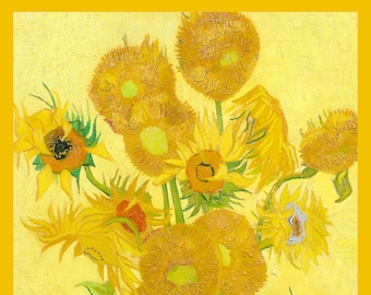 Pocket Square - Van Gogh Sunflowers