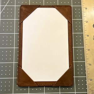 Bloc-notes de poche en cuir antique de veau marron foncé | Porte-cartes 3x5 | bloc-notes EDC vintage | Cadeau exécutif | Bloc-notes fait main