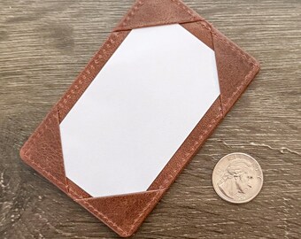 Ultra-Minimalist Coffee Notepad Jotter | For 2 x 3.5 notecards | Perfect for Money Clip | Front Pocket EDC | 2 x 3.5 card holder
