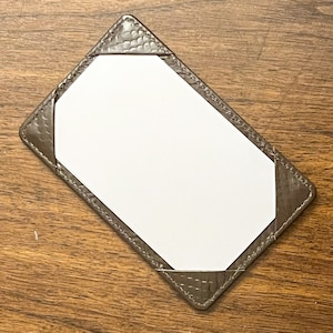 BULLETIN DE POCHE EN CUIR - Porte-cartes en cuir pleine fleur à motif peau de serpent, porte-cartes, mini bloc-notes de poche, couverture pour notes de terrain, edc