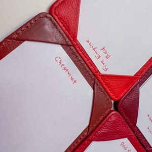 BULLETIN DE POCHE EN CUIR - Porte-cartes en cuir couleur châtaigne, porte-cartes, mini bloc-notes de poche, couverture pour notes, bloc-notes en cuir