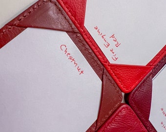 Cuaderno de bolsillo de cuero castaño: mini bloc de notas y tarjetero