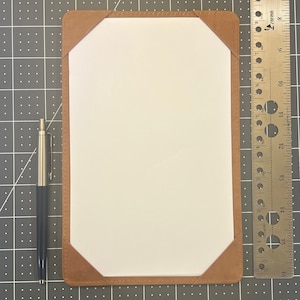 XXL LEDER JOTTER - Chicory Tan Kalb Antikleder 5x8 Karteikartenhalter | Handgemachtes Notizbuch Edc Notizkartenhalter | Geschenk für Schriftsteller