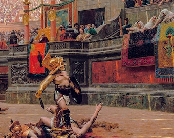 Gladiator Silk Pocket Square: Jean-Léon Gérôme Painting
