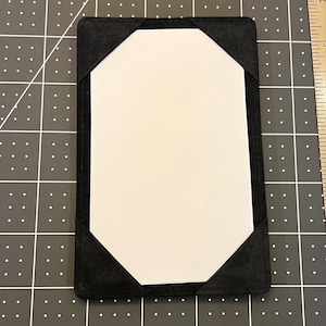 Schwarze Nubukledertasche aus Leder | 3x5 Karteikartenhalter | Handgefertigtes EDC Notizbuch | Minimalistisches Geschenk für Männer | Weiches Leder Padfolio