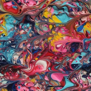 Swirling Paint Silk Pocket Square - Charmeuse Handkerchief