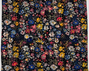 SILK POCKET SQUARE – Sartorial London Floral - Silk Scarf, Handkerchief, Kerchief, Bandana, Pocketsquare, Different Design Each Side