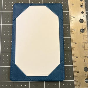 エーゲ海ブルーカーフアンティークレザーポケットジョッター | 3x5 インデックスカードホルダー | EDC メモ帳 | エグゼクティブギフト | ヴィンテージ パッドフォリオ