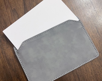 Handmade 3-by-5 3x5 / 77x127mm Index Card Holder Memo Notepad Jotter Pad /  Pocket Briefcase Cognac / Chestnut / Dark Brown 