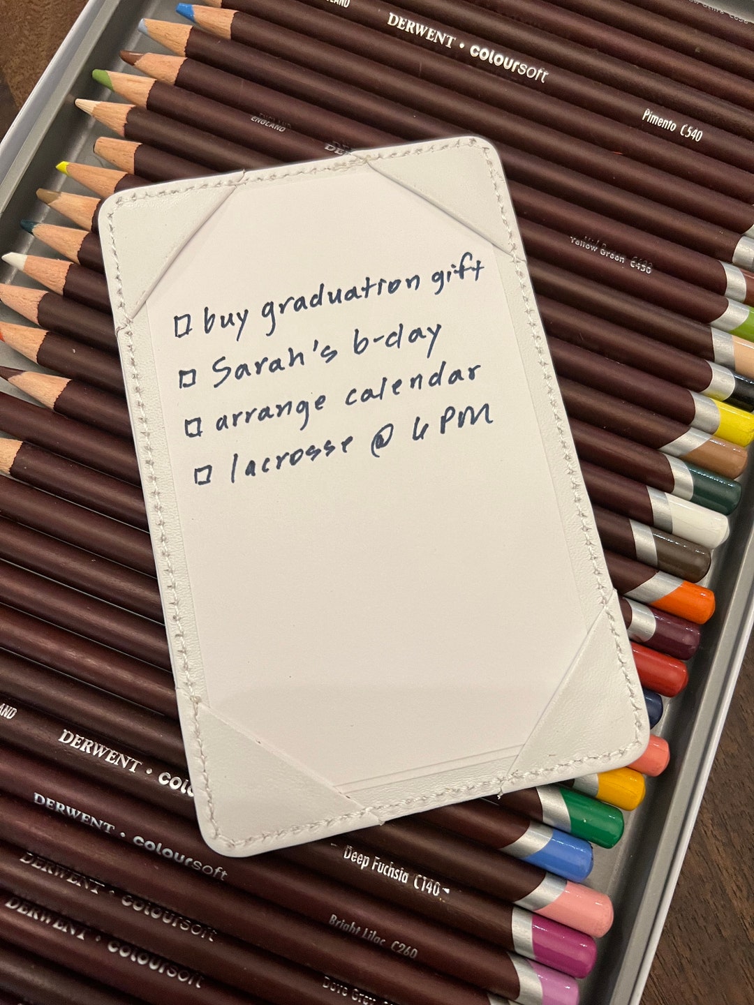 Index Card Holder Jotter Bright White 100 Sheepskin Etsy