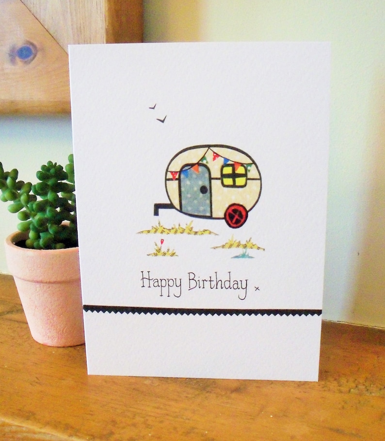 Caravan birthday card caravan gift caravan card travel gift Etsy