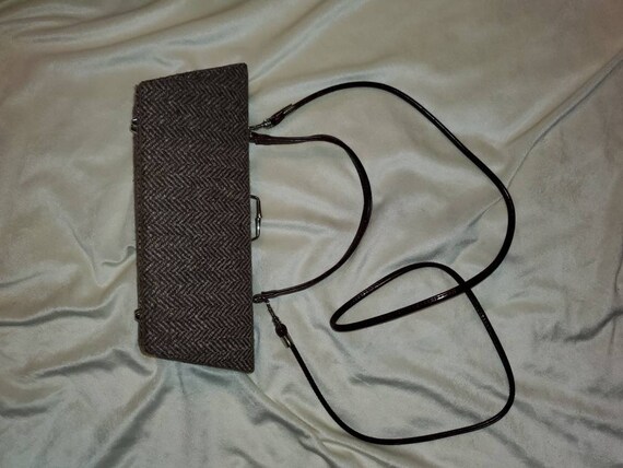 Vintage shoulder bag, vented cloth bag, vintage ha