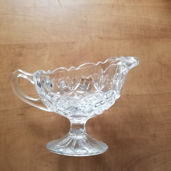 Vintage Crystal gravy boat, gravy boat, crystal gravy boat