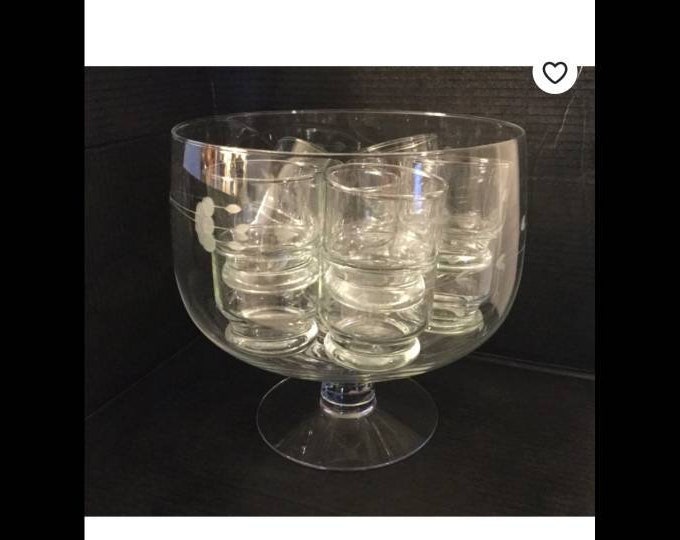 Vintage Princess House Punch Bowl Set. Vintage Princess House Punch