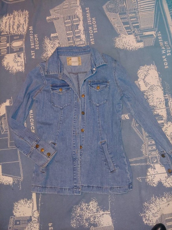 three quarter length denim jacket