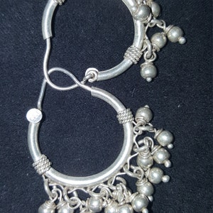 Vintage sterling silver hoop earrings