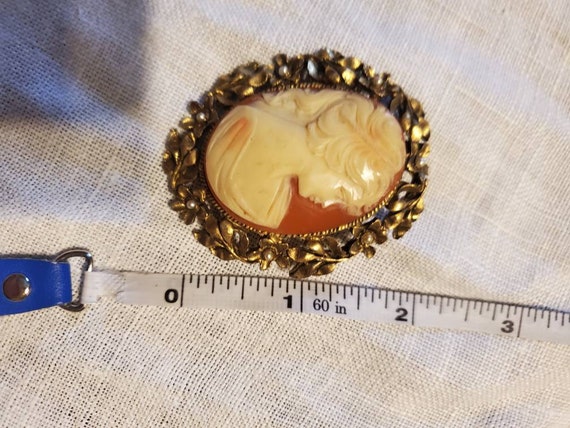 Vintage large cameo brooch, vintage cameo brooch,… - image 5