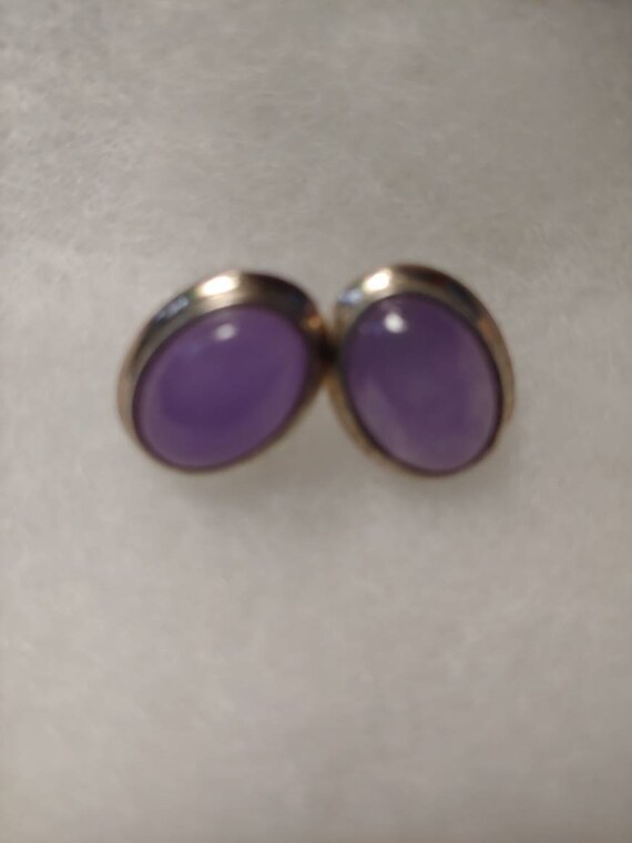 Vintage amethist earrings, vintage earrings, amet… - image 3