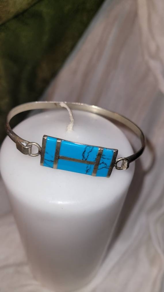 Vintage Sterling and turquoise bracelet, turquoise