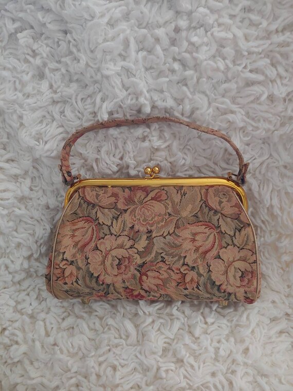 Vintage J. R. fossil tapestry, carpet bag. Vintag… - image 7