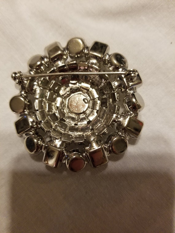 Large Vintage brooch, large crystal vintage brooc… - image 2