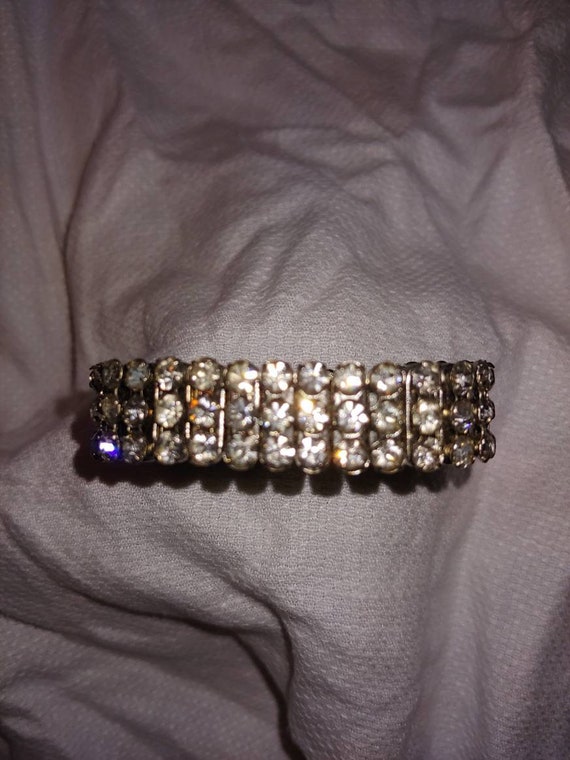 Vintage crystal bracelet, vintage bracelet, vintag