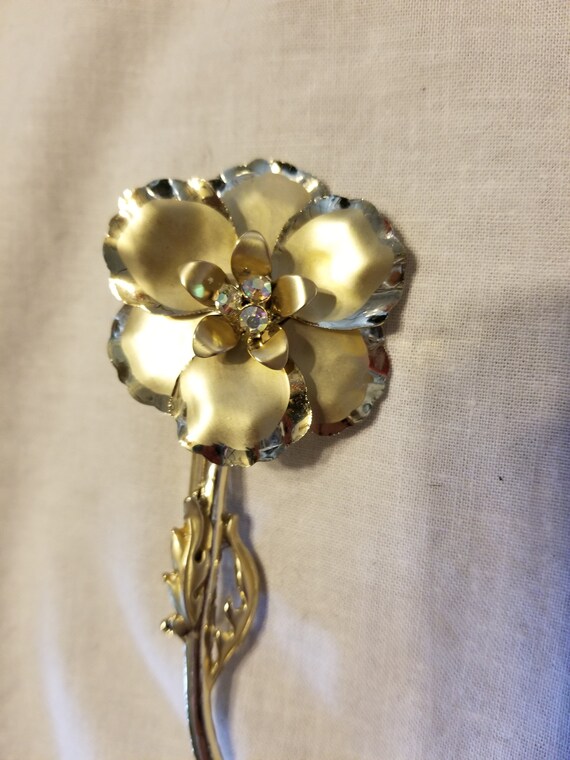 Large Vintage flower brooch , large Vintage pin/b… - image 5