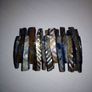Vintage abalone bracelet, Abalone bracelet. Stretchy Abalone bracelet