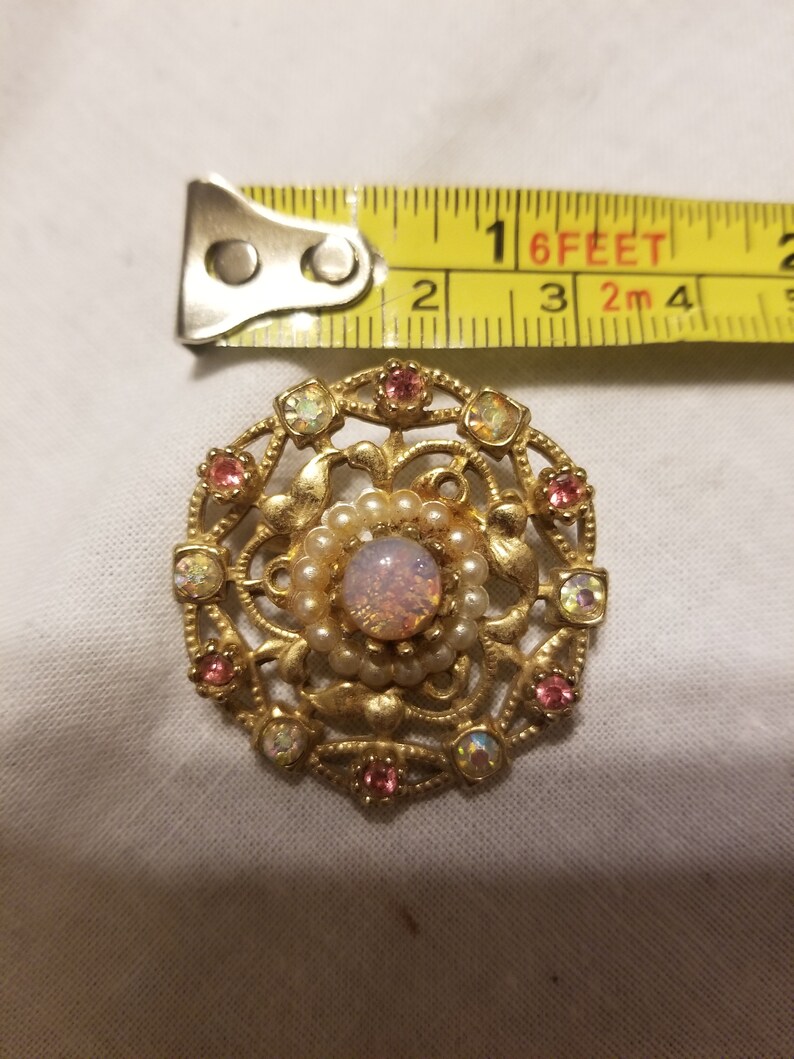 Vintage brooch, vintage pin, vintage opal brooch image 4