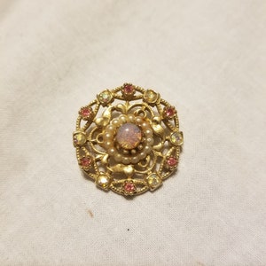 Vintage brooch, vintage pin, vintage opal brooch image 1
