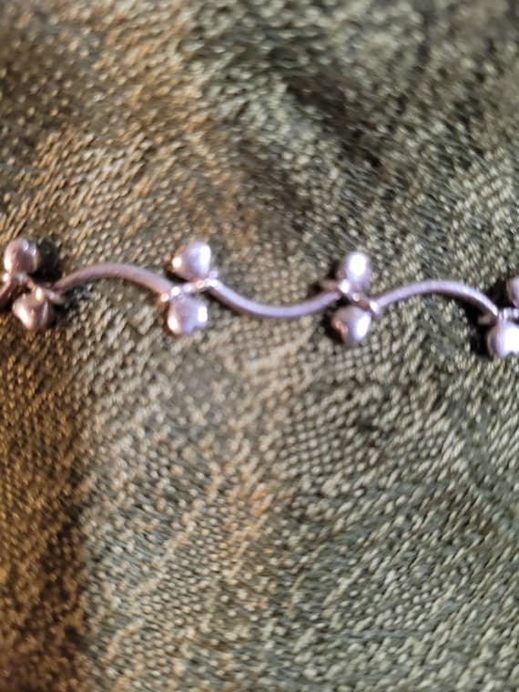 Vintage sterling silver heart bracelet. Vintage h… - image 6