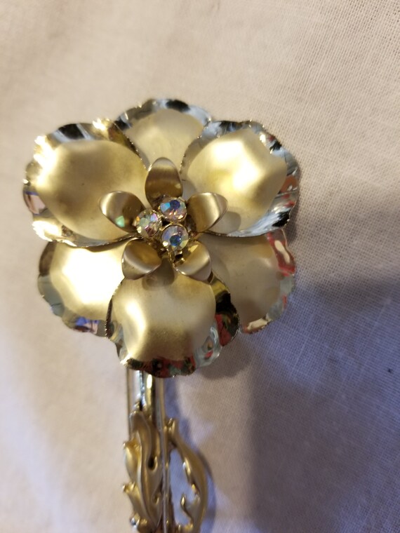 Large Vintage flower brooch , large Vintage pin/b… - image 2