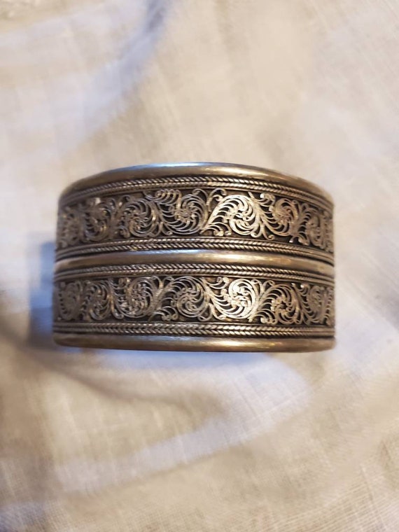Vintage silver cuff bracelet, cuff bracelet.