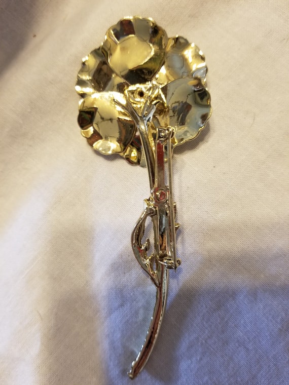 Large Vintage flower brooch , large Vintage pin/b… - image 3